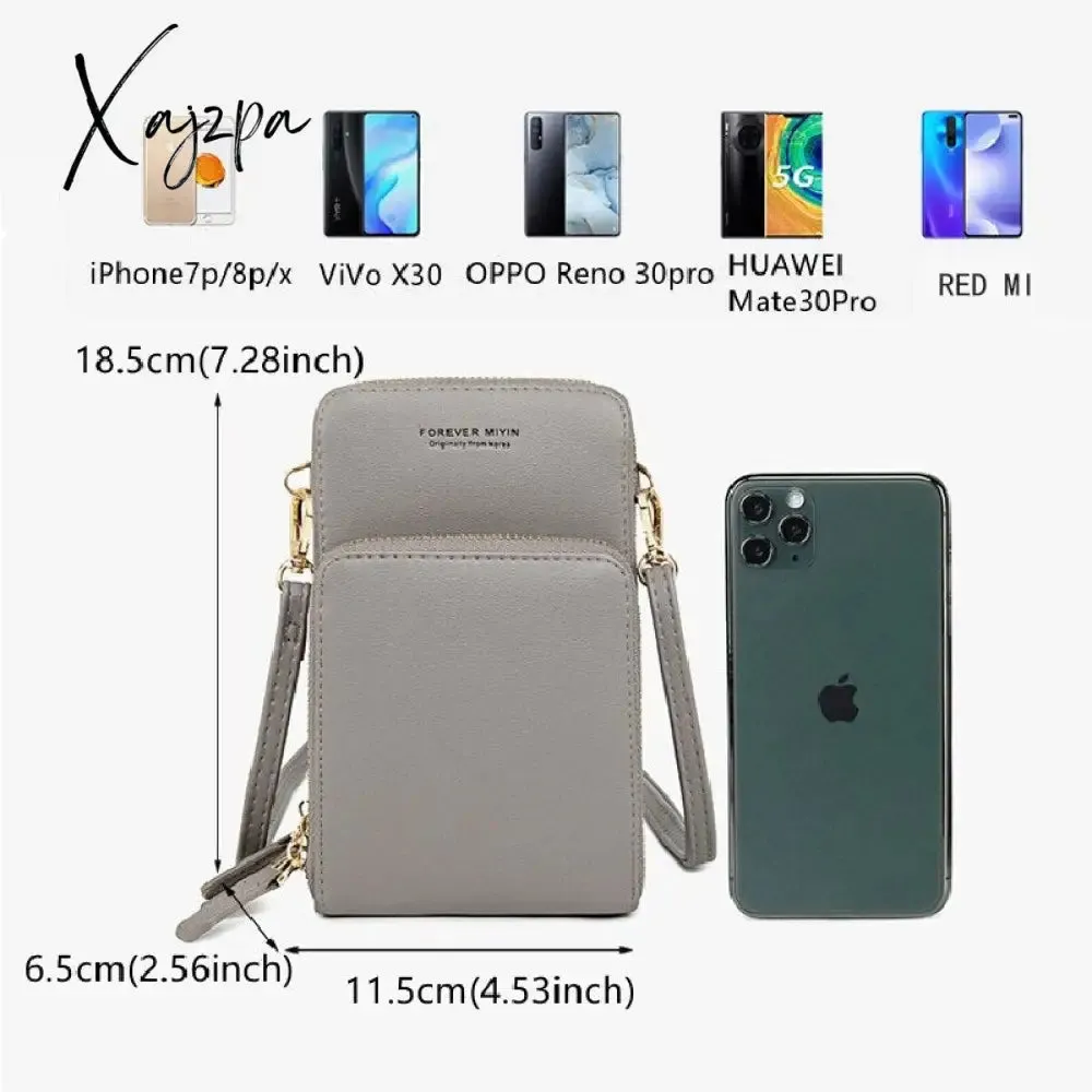 Xajzpa - Touchable Cell Phone Shoulder Bags Women Multi-functional Pocket Mini Crossbody Bag Card Purse Ladies Small Female Messenger Bag