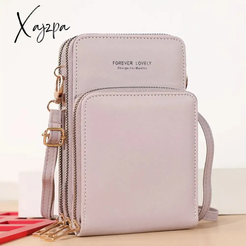 Xajzpa - Touchable Cell Phone Shoulder Bags Women Multi-functional Pocket Mini Crossbody Bag Card Purse Ladies Small Female Messenger Bag