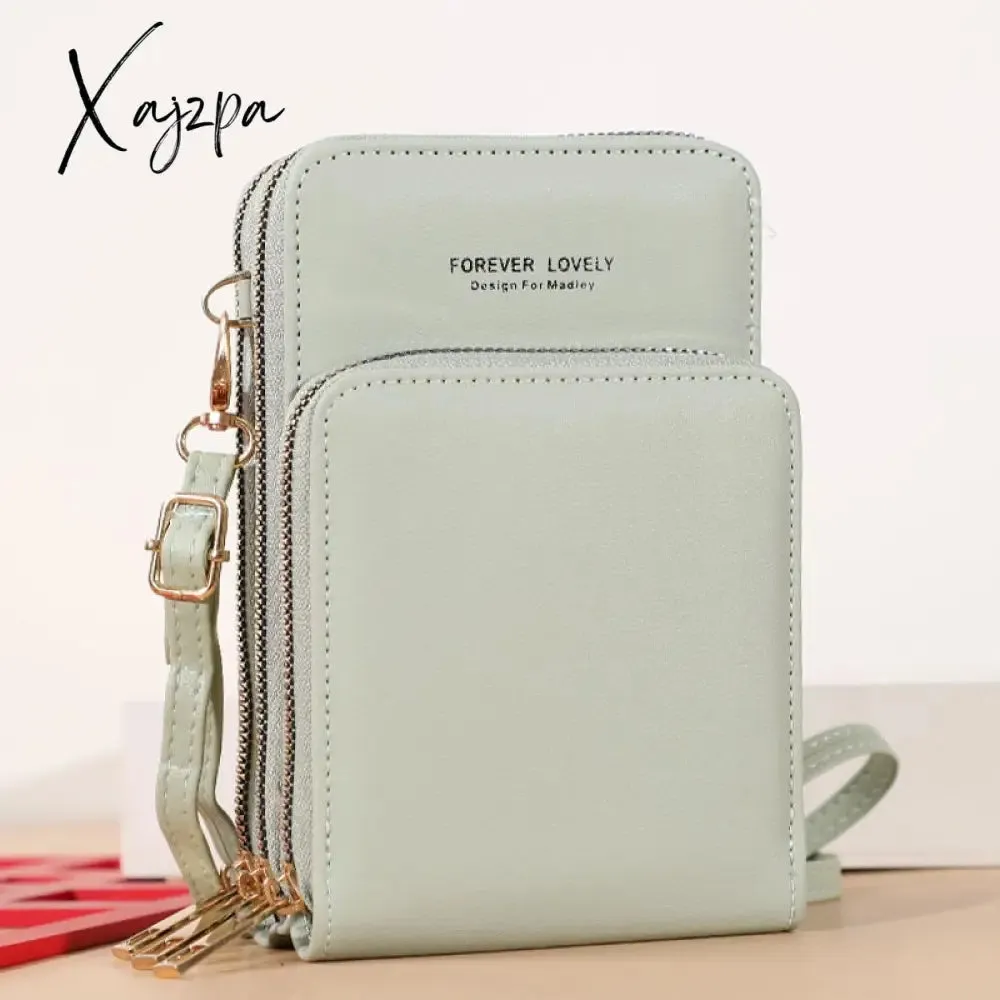 Xajzpa - Touchable Cell Phone Shoulder Bags Women Multi-functional Pocket Mini Crossbody Bag Card Purse Ladies Small Female Messenger Bag