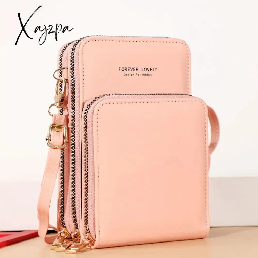 Xajzpa - Touchable Cell Phone Shoulder Bags Women Multi-functional Pocket Mini Crossbody Bag Card Purse Ladies Small Female Messenger Bag