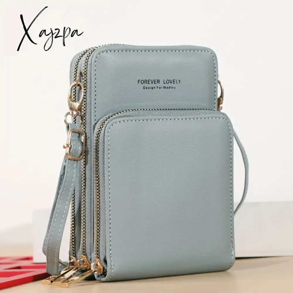 Xajzpa - Touchable Cell Phone Shoulder Bags Women Multi-functional Pocket Mini Crossbody Bag Card Purse Ladies Small Female Messenger Bag